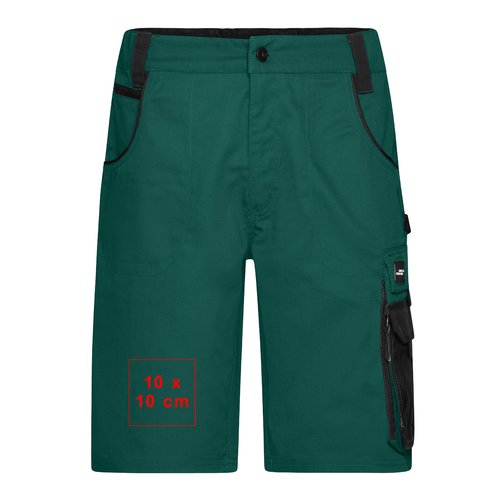 Grønne unisex shorts i stof med lommer.