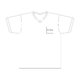 Hvid bomulds T-shirt med V-hals og korte rmer.
