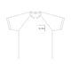 Lys bomulds-T-shirt med kontrastfarvede rmer.