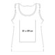 Hvid bomulds tanktop med rund halsudskring.