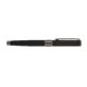 Sort rollerball pen med metaldetaljer og clip.