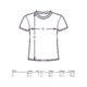 Bld bomulds-T-shirt med rund hals og korte rmer.