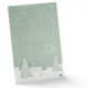 Gr�n papirjulekalender til at �bne med nummererede l�ger.