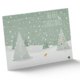 Gr�n papir julekalender med nummererede l�ger.