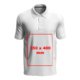 Unisex poloshirt i stof med korte ærmer og knaplukning.