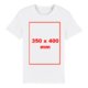 Hvid stof T-shirt med korte rmer og rund hals.