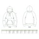 Unisex hoodie i stof med htte og kngurulomme.