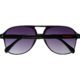 Sort pilot solbrille med tonede glas.