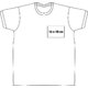 Hvid bomulds-t-shirt til mnd med korte rmer og rund hals.