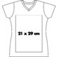Bomulds T-shirt med V-udskring til damer.