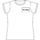 Hvid stof T-shirt til damer med korte rmer.