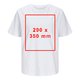 Hvid bomulds T-shirt til damer med korte ærmer.