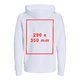 Hvid httetrje i stof med htte og snre, unisex-pasform.
