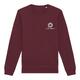 Burgunderfarvet unisex sweatshirt i �kologisk bomuld og polyester.