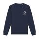 Marinebl� sweatshirt fremstillet af �kologisk bomuld-polyester blanding i unisex-pasform.