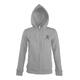 Gr�meleret sweatshirtjakke i bomuldsblanding med h�tte og fuld lynl�s, damepasform.