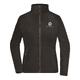 M�rkegr� polyester fleecejakke til damer med fuld lynl�s.