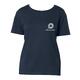 Navybl� �kologisk bomulds T-shirt til damer.