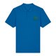 Kongebl� polo shirt i �kologisk bomuld til m�nd.