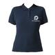 Navybl� dame polo shirt i �kologisk bomuld med kort knaplukning.