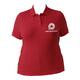 R�d dame polo shirt i �kologisk bomuld med korte �rmer.