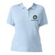 Lysebl� dame polo shirt i �kologisk bomuld med korte �rmer og knaplukning.