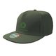 Gr�n snapback-kasket i stof med flad skygge og justerbar lukning.