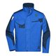 Bl polyester-bomulds arbejdsjakke, unisex, med lynls og flere lommer.