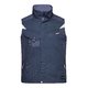 Marinebl arbejdsvest i polyester-bomuldsblanding med fuld lynls og flere lommer.