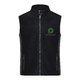 Sort og gr polyester fleece vest med fuld lynls.
