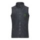 Mrkegr polyester fleece vest med fuld lynls og sidelommer.