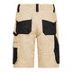 Beige/sorte arbejds shorts i bomuldsblanding med flere lommer.