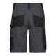 Mrkegr/sort polyester-bomuldsshorts med flere lommer.