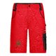 Rde arbejdsshorts i polyester-bomuldsblanding med flere lommer.