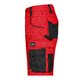 Rde/sorte arbejdsshorts i polyester-bomuldsblanding med flere lommer.