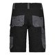Sort og gr arbejdsshorts i polyester-bomuldsblanding med flere lommer.