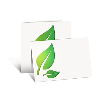 Foldede visitkort øko-/naturpapir