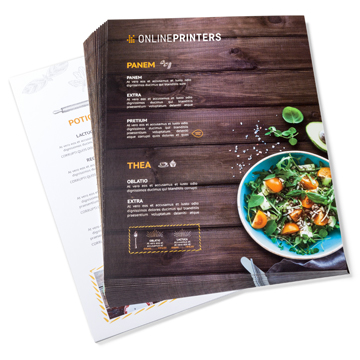 Billede S&aelig;t dit tilbud i scene: med falsede menukort i DIN A5