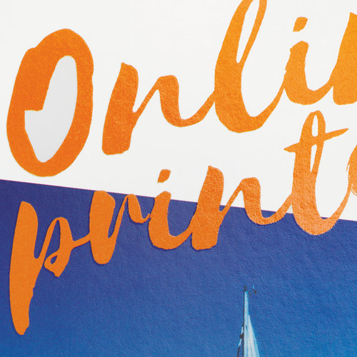 Flyers med partiel UV-lak