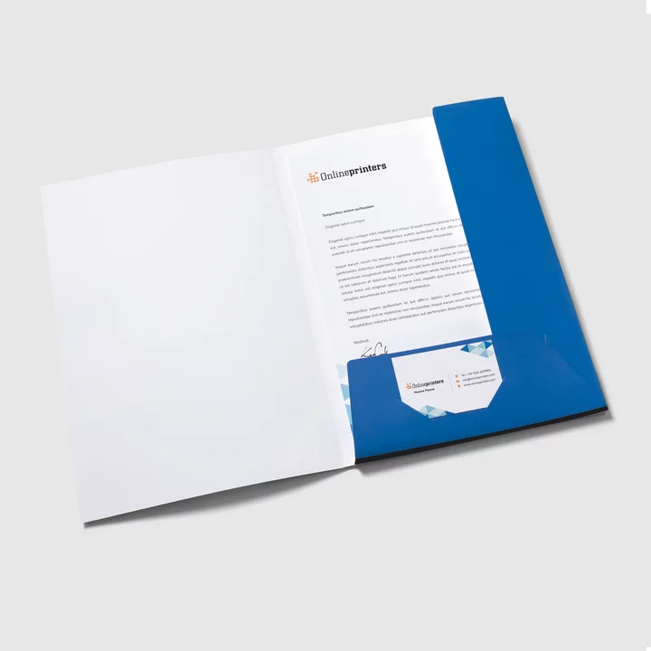 500 Mapper med slids til visitkort | A4 | 2 sider | 300 g/m² kunsttrykpapir mat