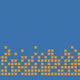 Pixel orange på blå Pixel orange på blå
