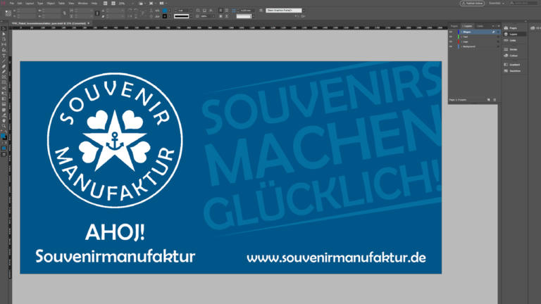 Bannerdesign til AHOJ! Souvenirmanufaktur