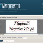 Startbrugerfladen af Font Matcherator